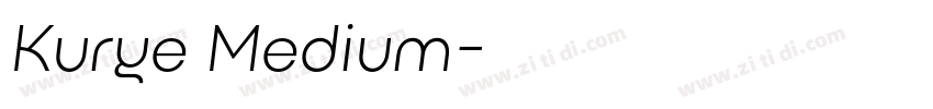 Kurye Medium字体转换